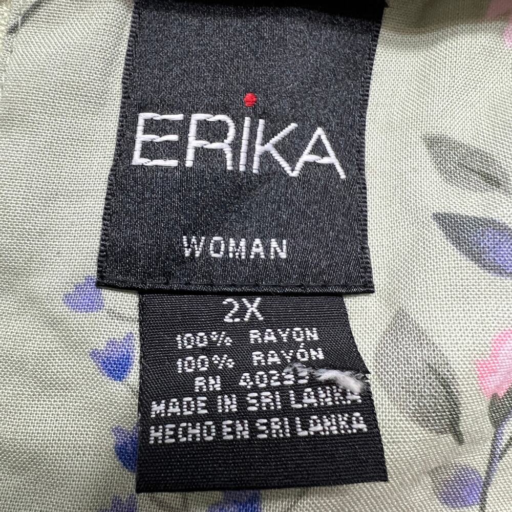 Erika Short Sleeve Floral Midi Dress Womens 2X Church Modest Cottagecore Fairy - Picture 3 of 14